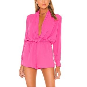 Superdown Kaycie Drape Neck Romper